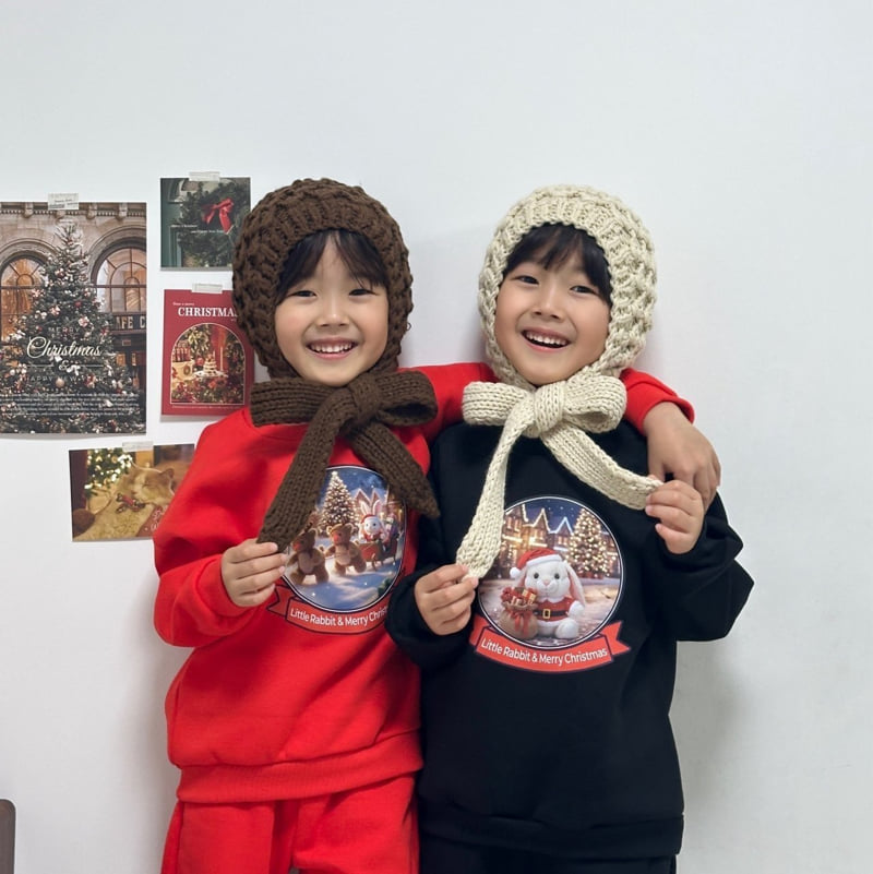Little Rabbit - Korean Children Fashion - #kidzfashiontrend - Fleece Rabbit Santa Set