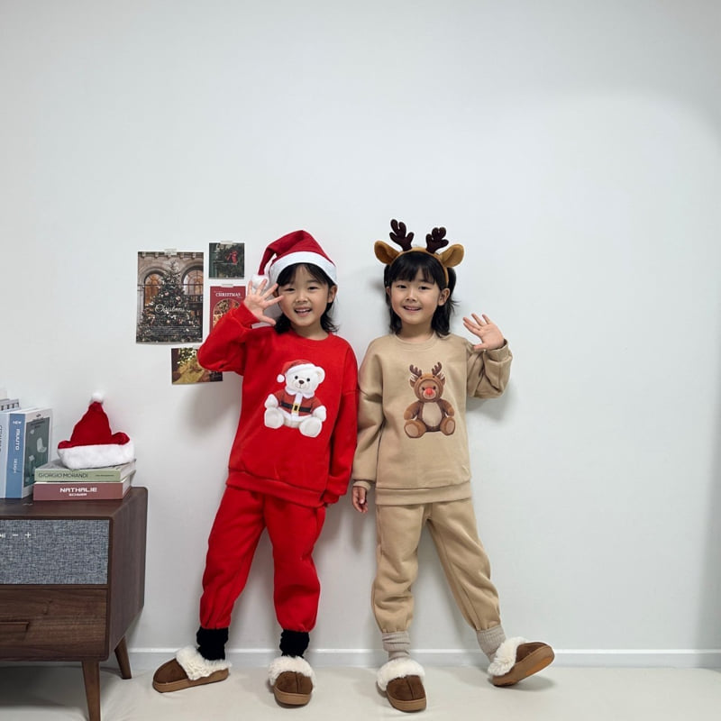 Little Rabbit - Korean Children Fashion - #Kfashion4kids - Fleece Rudol Bear Set - 4