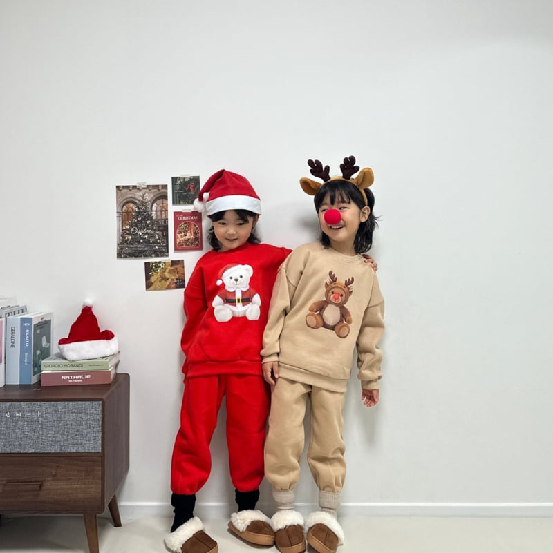 Little Rabbit - Korean Children Fashion - #minifashionista - Fleece Rudol Bear Set - 6