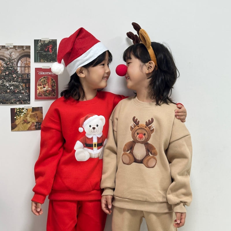 Little Rabbit - Korean Children Fashion - #prettylittlegirls - Fleece Rudol Bear Set - 7