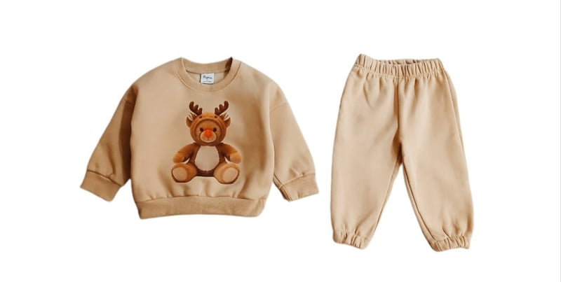 Little Rabbit - Korean Children Fashion - #stylishchildhood - Fleece Rudol Bear Set - 10