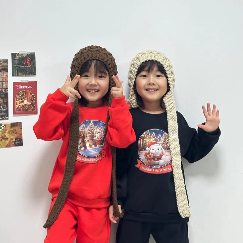 Little Rabbit - Korean Children Fashion - #todddlerfashion - Fleece Rabbit Santa Set - 7