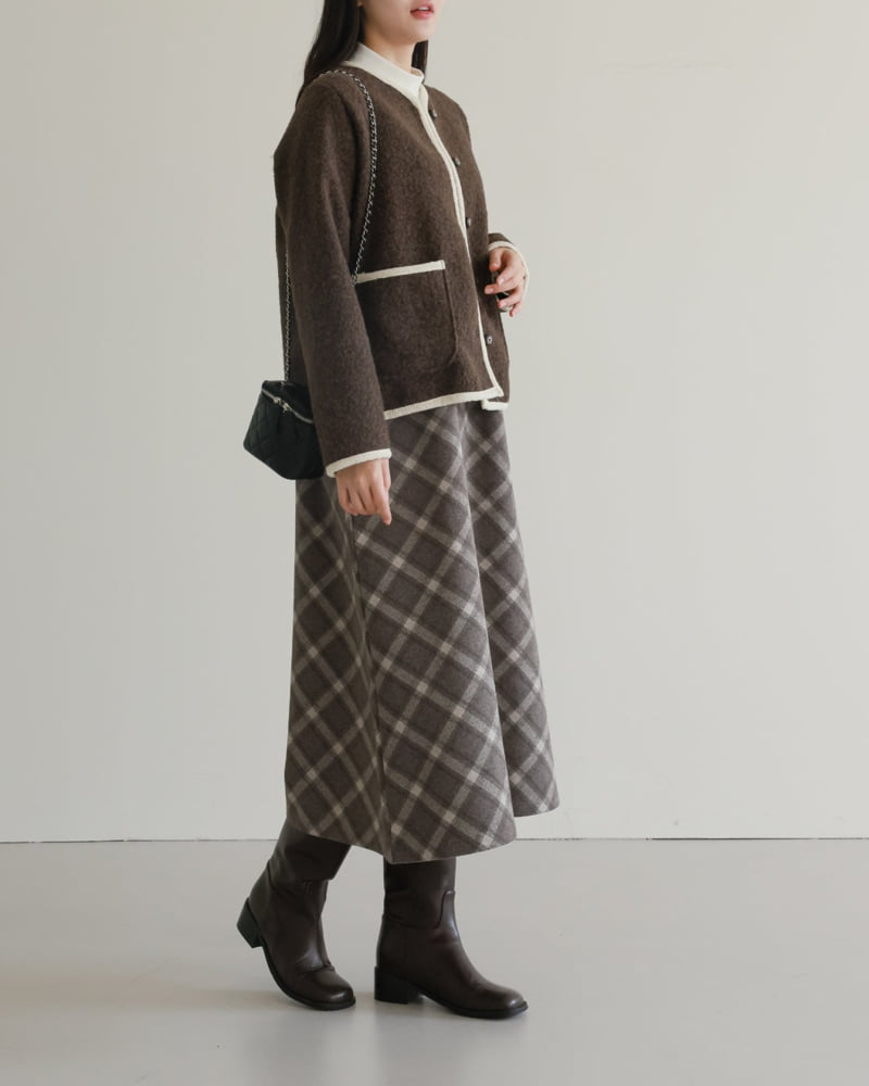 Lovely - Korean Women Fashion - #momslook - Muffin Check One-piece - 5