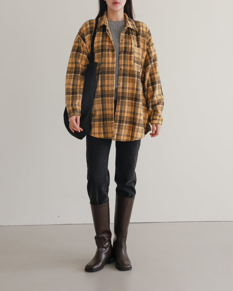 Lovely - Korean Women Fashion - #pursuepretty - Mine Check Shirt