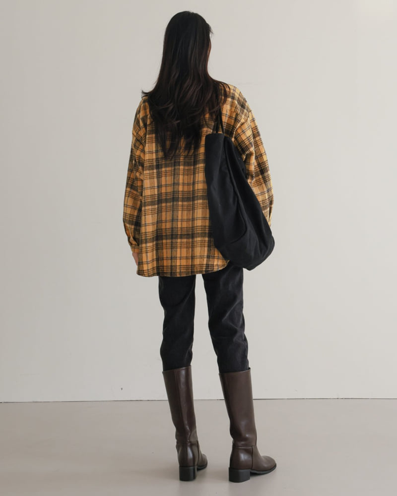Lovely - Korean Women Fashion - #romanticstyle - Mine Check Shirt - 4