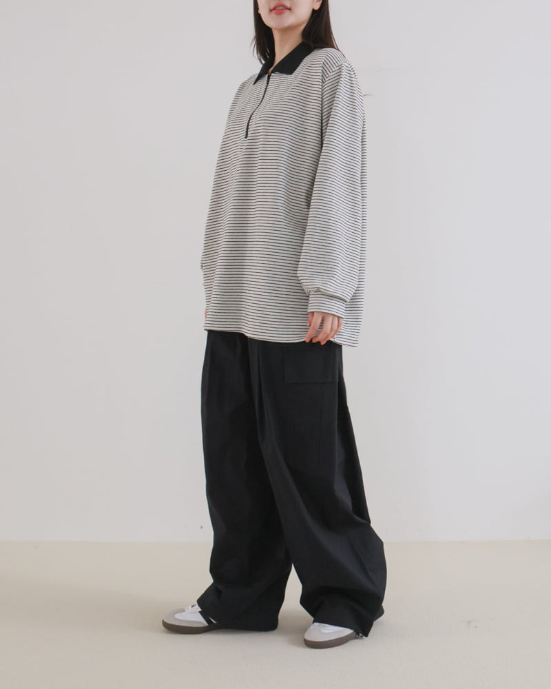 Lovely - Korean Women Fashion - #vintagekidsstyle - Willy Collar Tee - 3