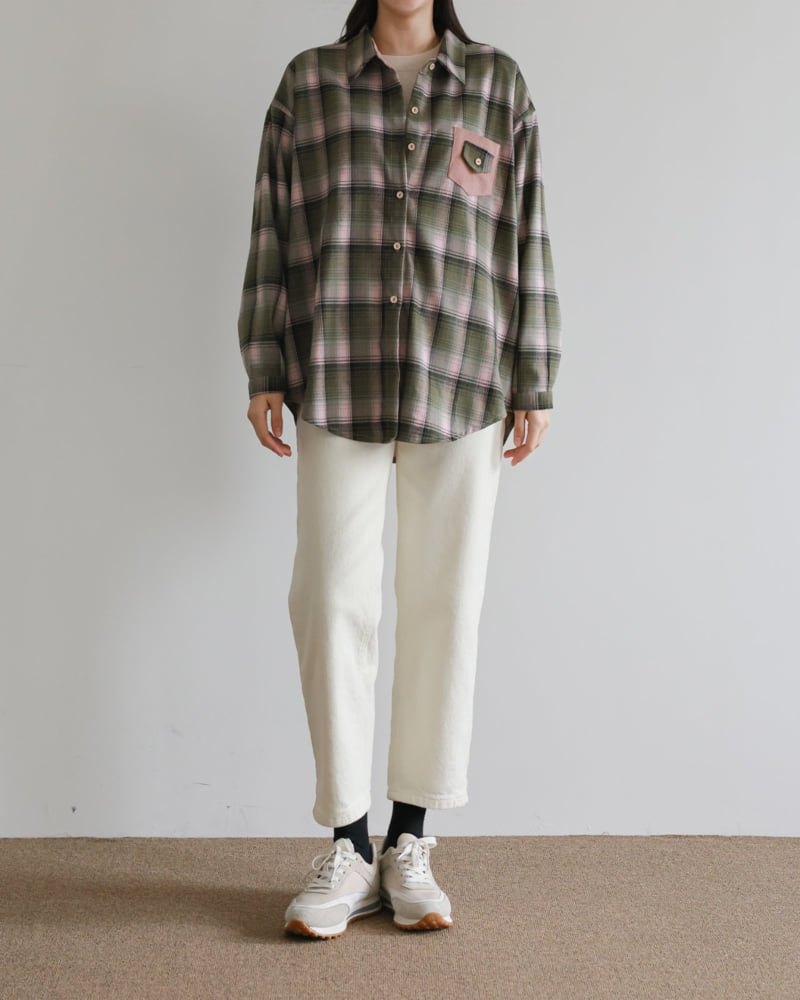Lovely - Korean Women Fashion - #vintagekidsstyle - Canoe Check Shirt - 2