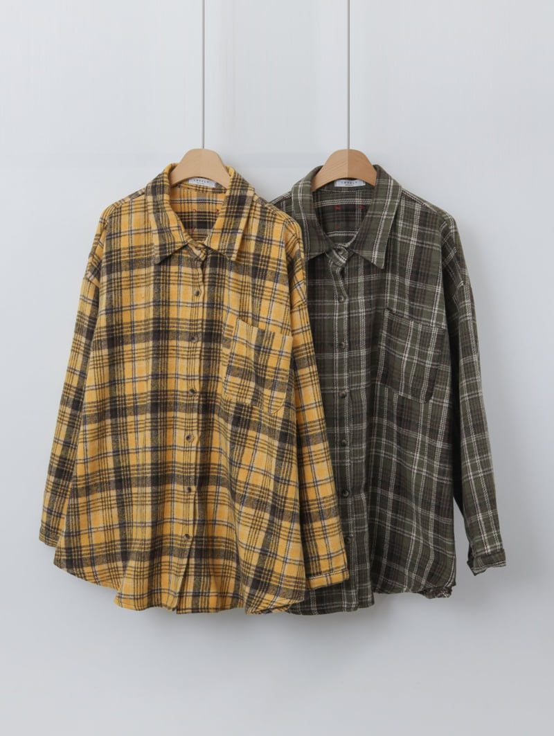Lovely - Korean Women Fashion - #womensfashion - Mine Check Shirt - 12