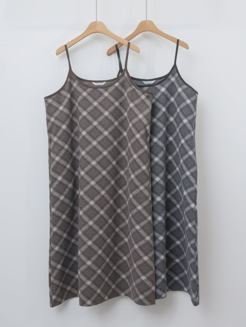 Lovely - Korean Women Fashion - #womensfashion - Muffin Check One-piece - 12