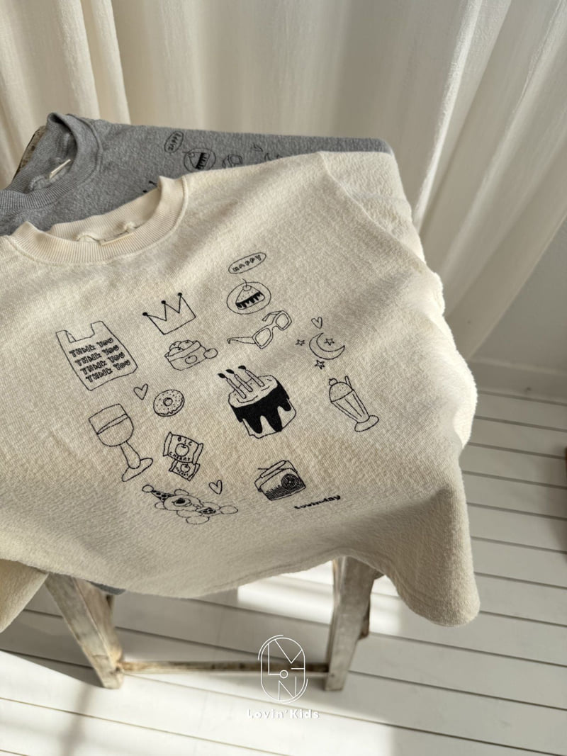 Lovin - Korean Baby Fashion - #babyboutique - Sketch Long Tee - 10