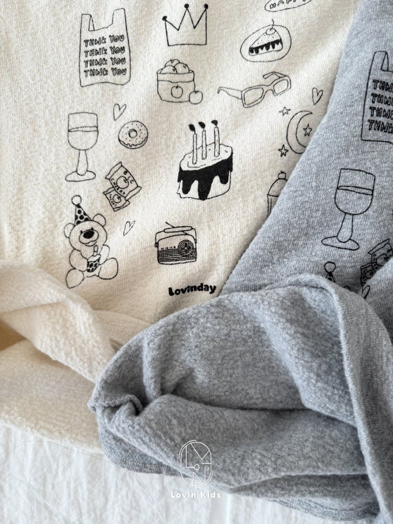 Lovin - Korean Baby Fashion - #babyboutiqueclothing - Sketch Long Tee - 11