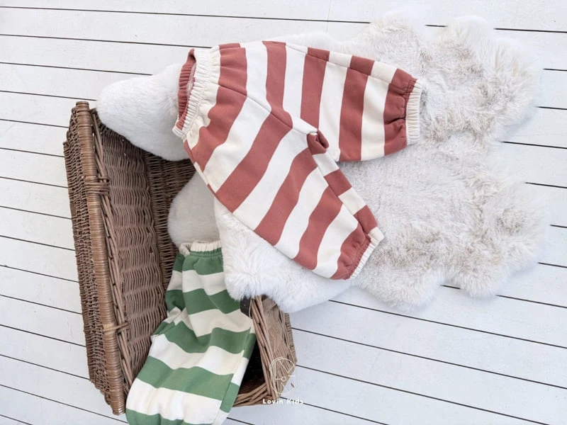 Lovin - Korean Baby Fashion - #babyfashion - Momo Stripe Jogger Pants - 9