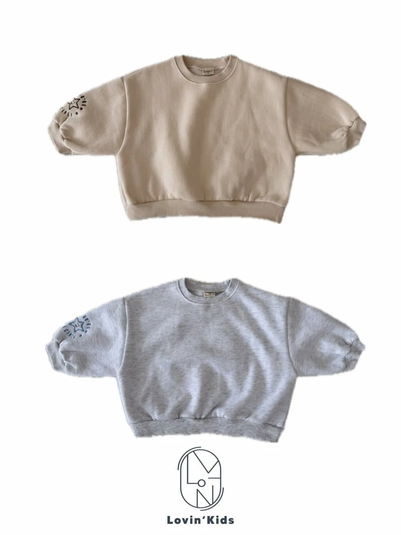 Lovin - Korean Baby Fashion - #babyfever - Star Embroidery Sweatshirt - 2