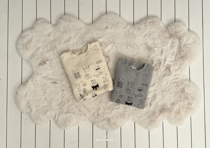 Lovin - Korean Baby Fashion - #babyootd - Sketch Long Tee - 3