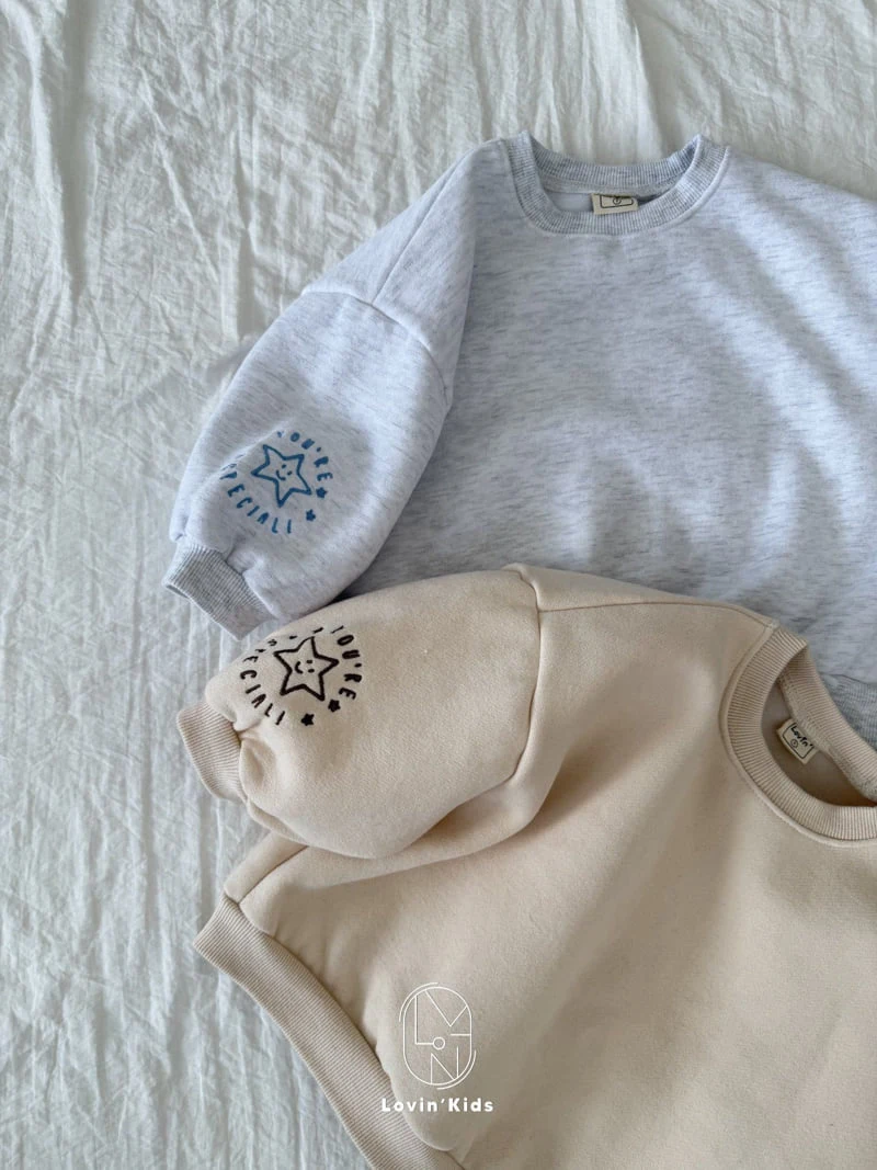 Lovin - Korean Baby Fashion - #babyoutfit - Star Embroidery Sweatshirt - 7