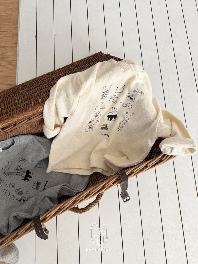 Lovin - Korean Baby Fashion - #babyootd - Sketch Long Tee - 4