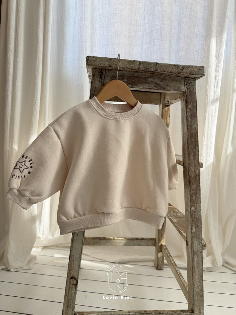 Lovin - Korean Baby Fashion - #babywear - Star Embroidery Sweatshirt - 9