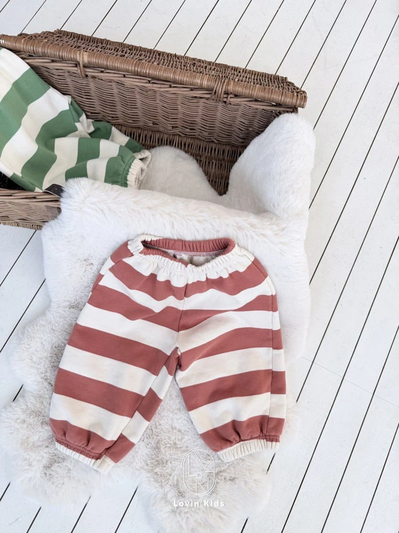Lovin - Korean Baby Fashion - #onlinebabyboutique - Momo Stripe Jogger Pants - 3