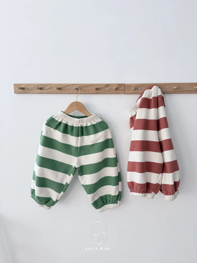 Lovin - Korean Baby Fashion - #onlinebabyboutique - Momo Stripe Jogger Pants - 4