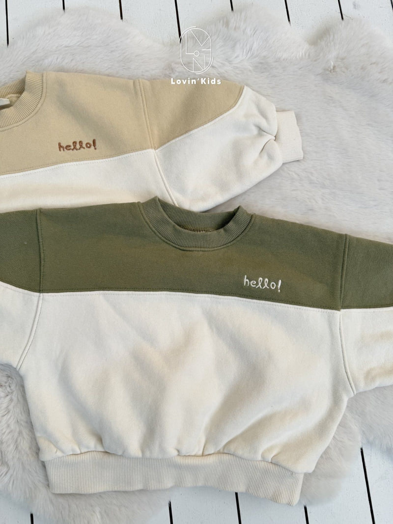 Lovin - Korean Baby Fashion - #onlinebabyshop - Hello Raglan Sweatshirt - 9