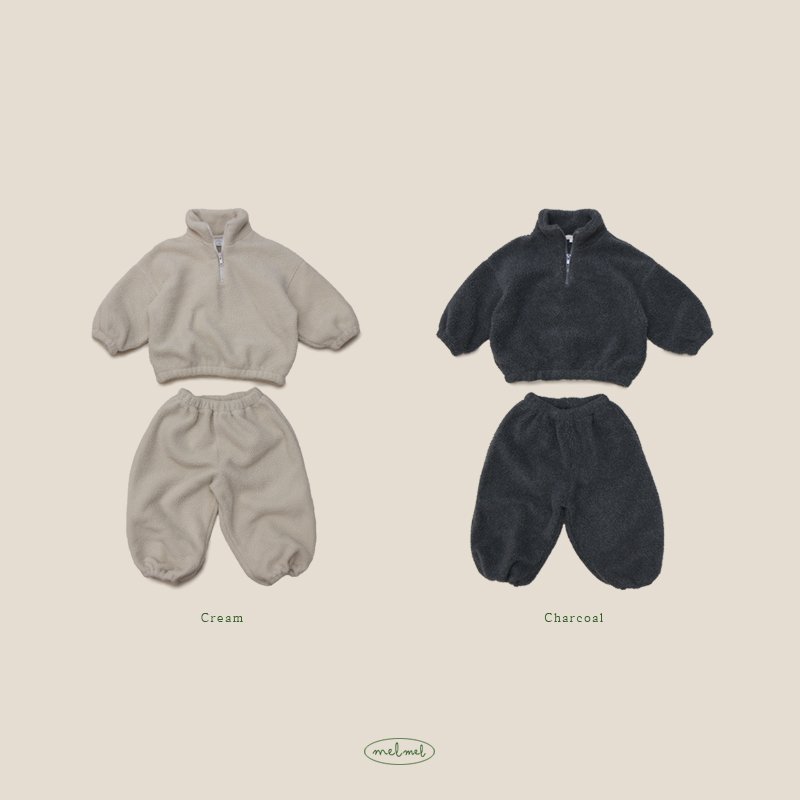 Melmel - Korean Baby Fashion - #babyfever - Fleece Set-up