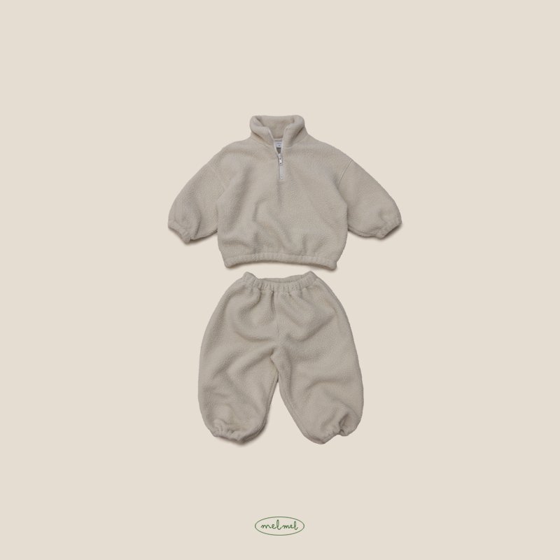 Melmel - Korean Baby Fashion - #babylifestyle - Fleece Set-up - 3