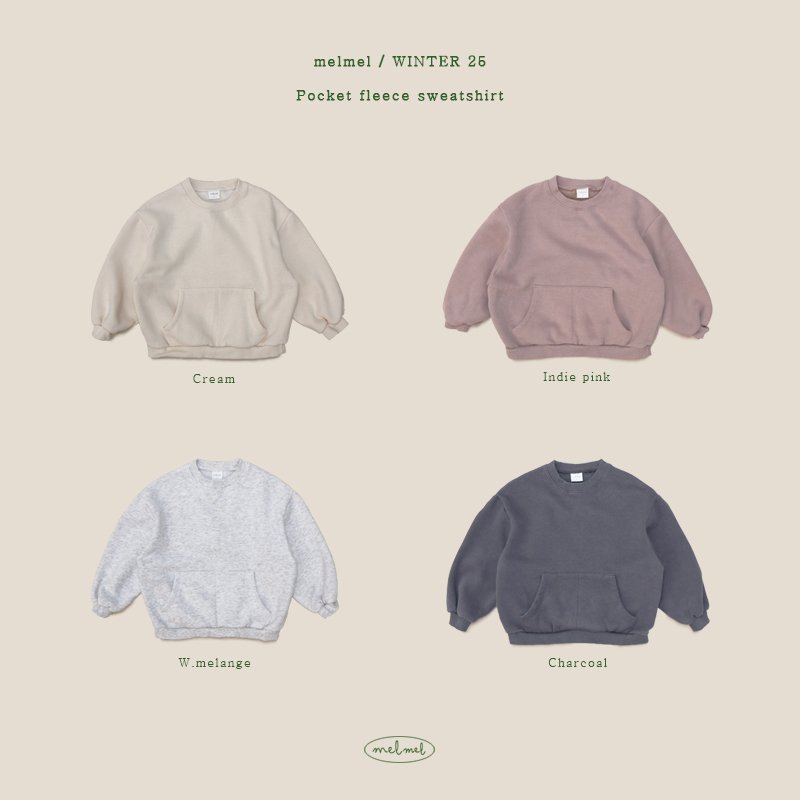 Melmel - Korean Children Fashion - #designkidswear - Pocket Fleece Sweatshirt