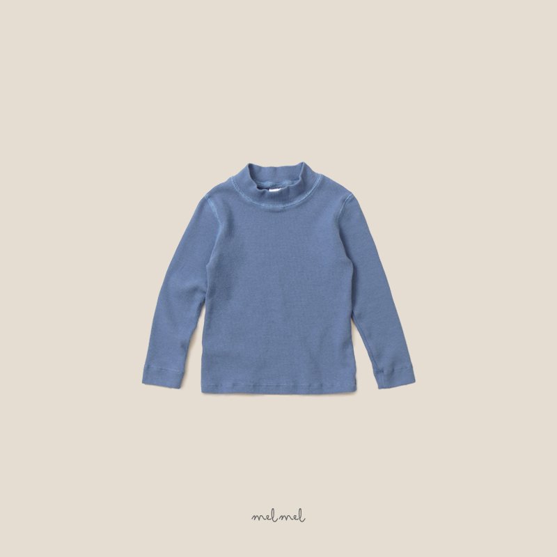 Melmel - Korean Children Fashion - #kidsstore - Ribbed Half Turtleneck Tee - 4