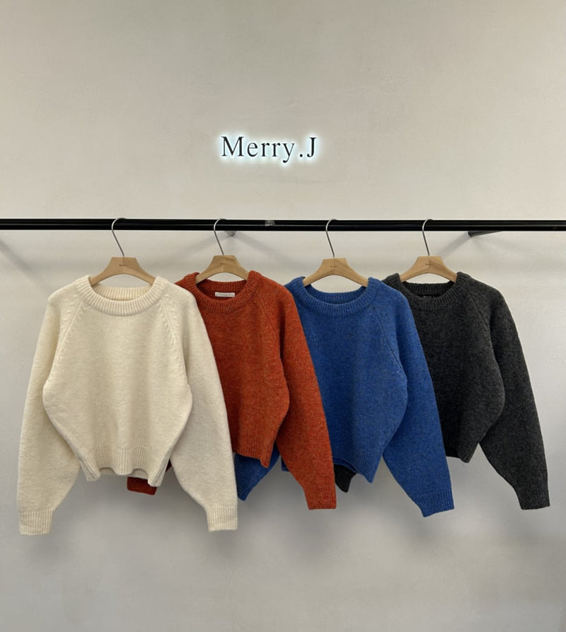 Merry J - Korean Women Fashion - #momslook - Mongle Round Knit - 2