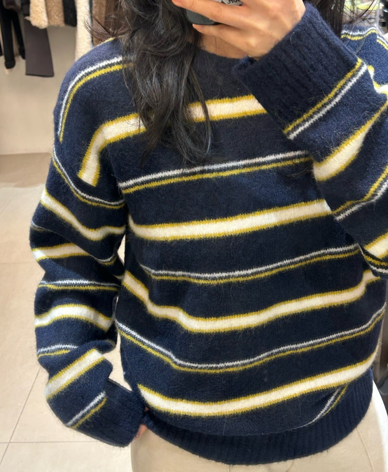 Merry J - Korean Women Fashion - #pursuepretty - Old School Stripe Knit - 12