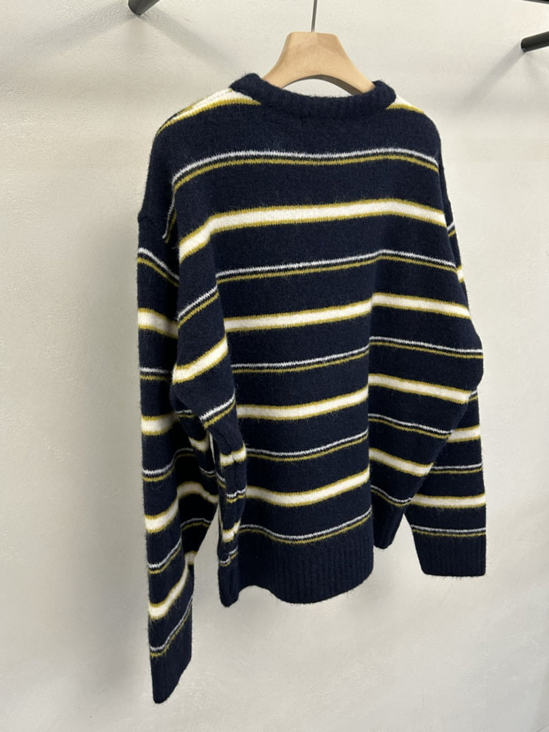 Merry J - Korean Women Fashion - #vintageinspired - Old School Stripe Knit - 10