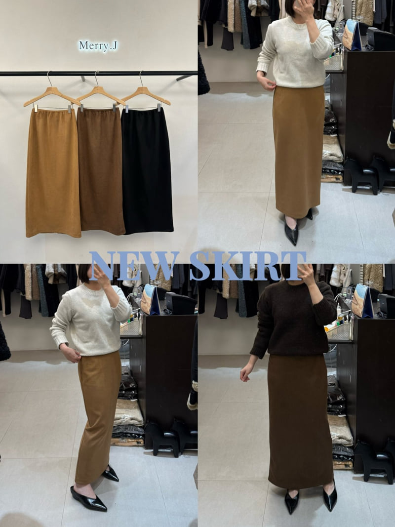 Merry J - Korean Women Fashion - #womensfashion - Suede Skirt