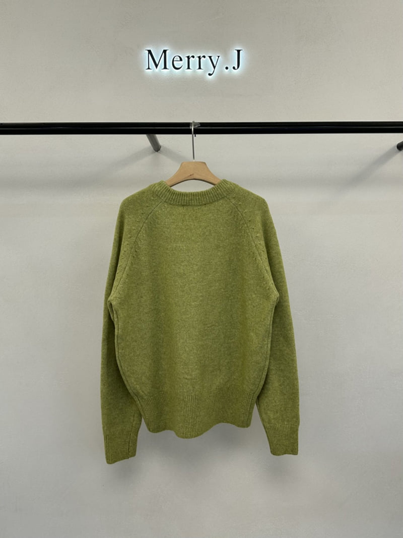 Merry J - Korean Women Fashion - #womensfashion - Air Wool V Neck Knit - 6