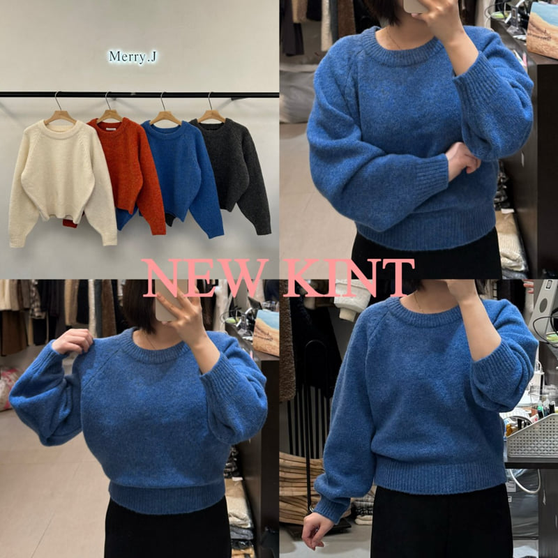 Merry J - Korean Women Fashion - #womensfashion - Mongle Round Knit