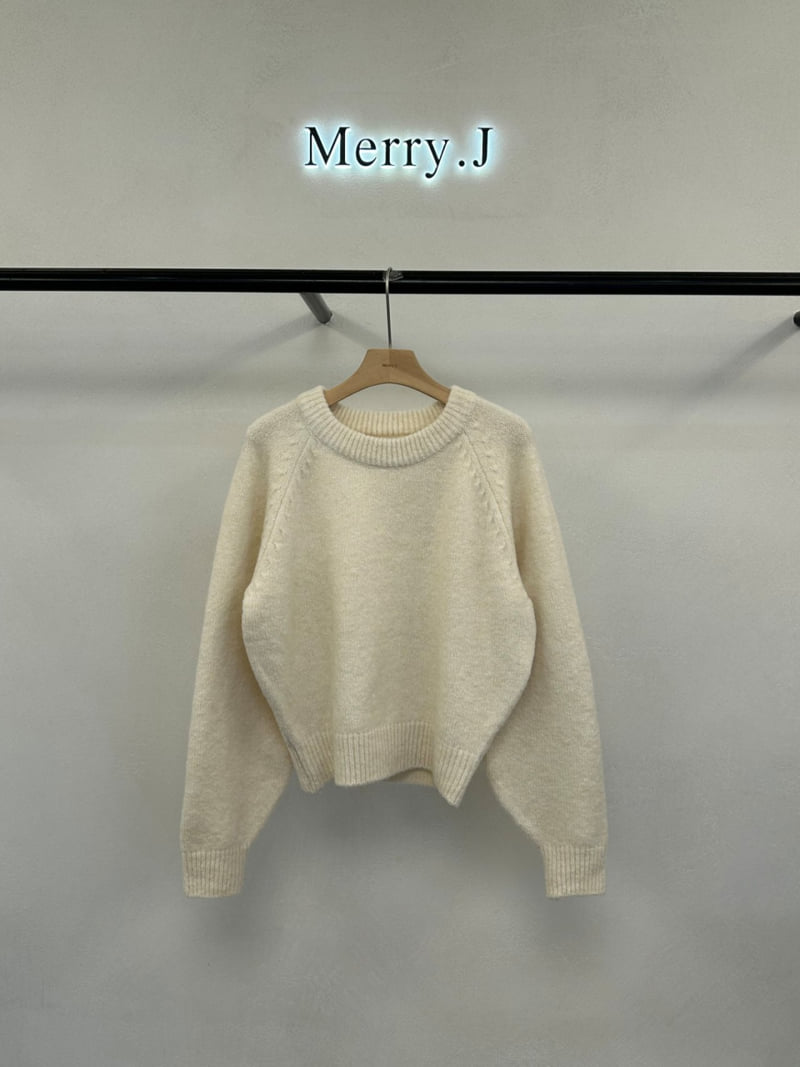 Merry J - Korean Women Fashion - #womensfashion - Mongle Round Knit - 3