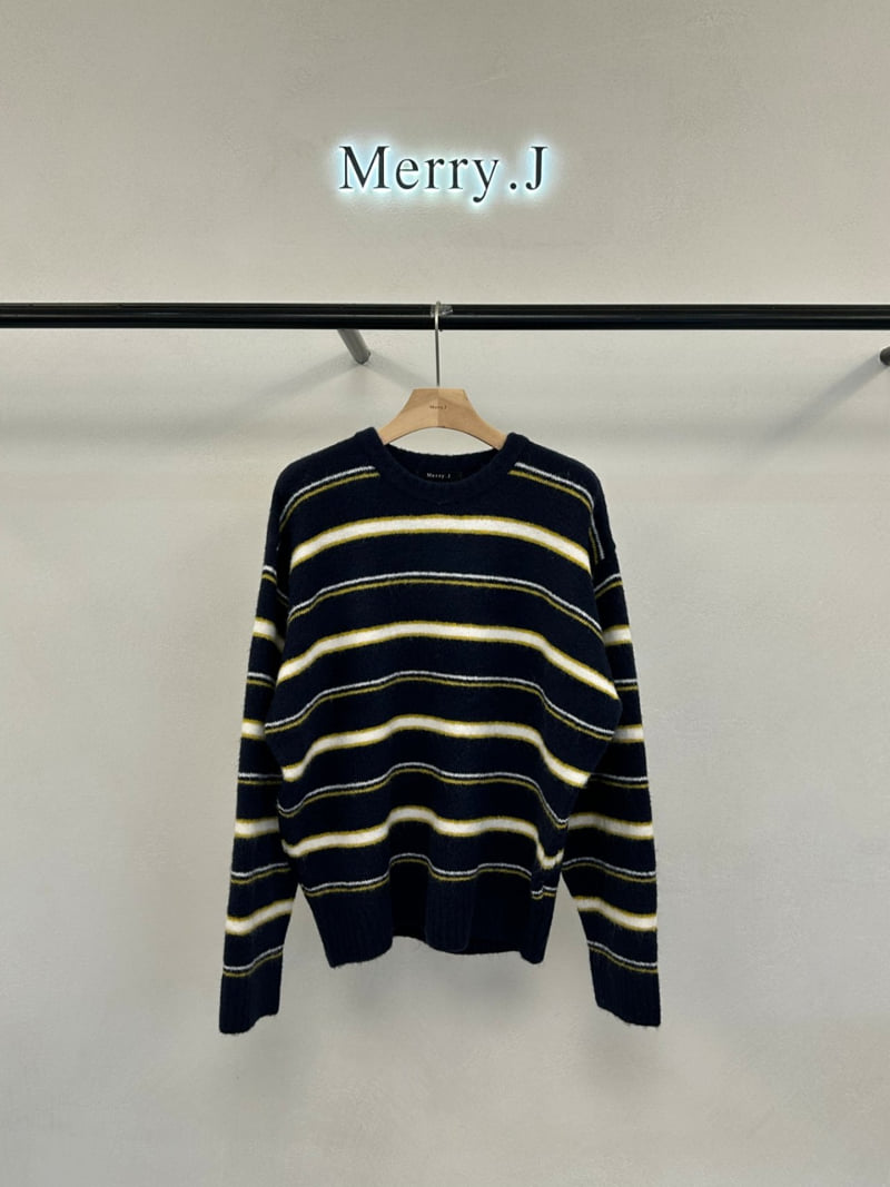 Merry J - Korean Women Fashion - #womensfashion - Old School Stripe Knit - 5