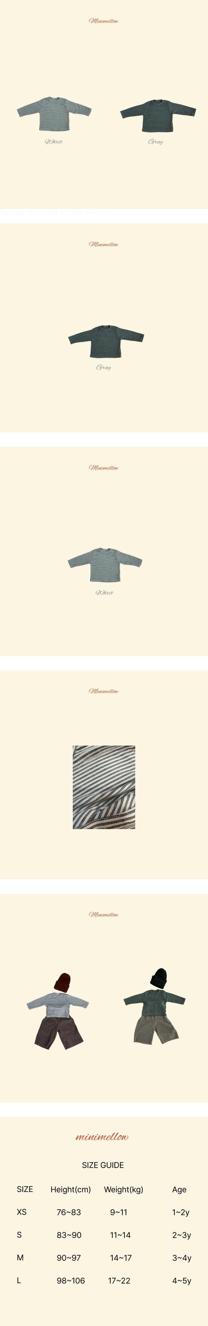 Mini Mellow - Korean Baby Fashion - #babywear - Stripe Inner Tee