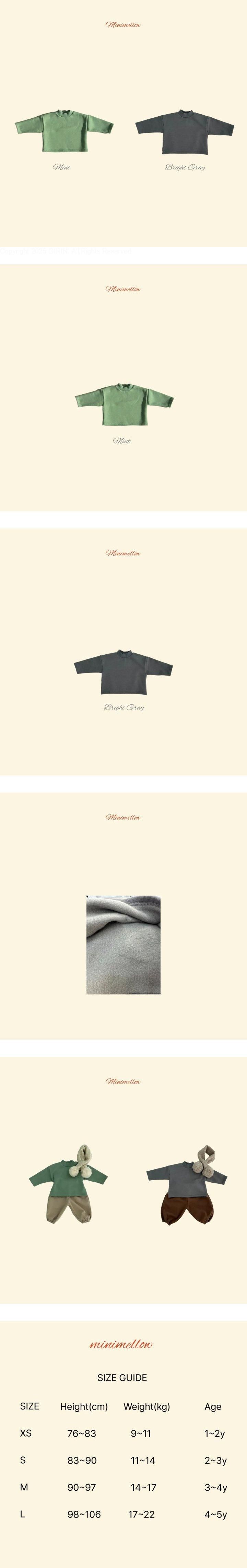 Mini Mellow - Korean Baby Fashion - #onlinebabyboutique - Half Turtleneck Fleece Sweatshirt