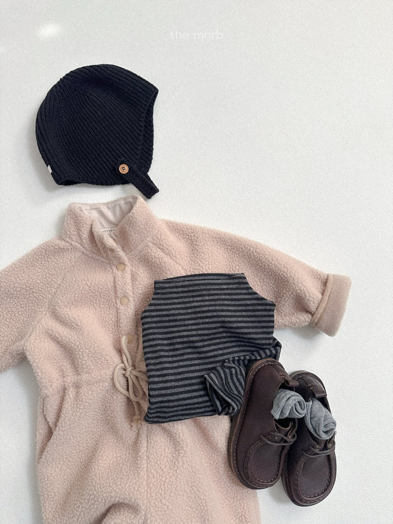 Mini Robe - Korean Baby Fashion - #babyboutique - Bear Fleece Jumpsuit - 9