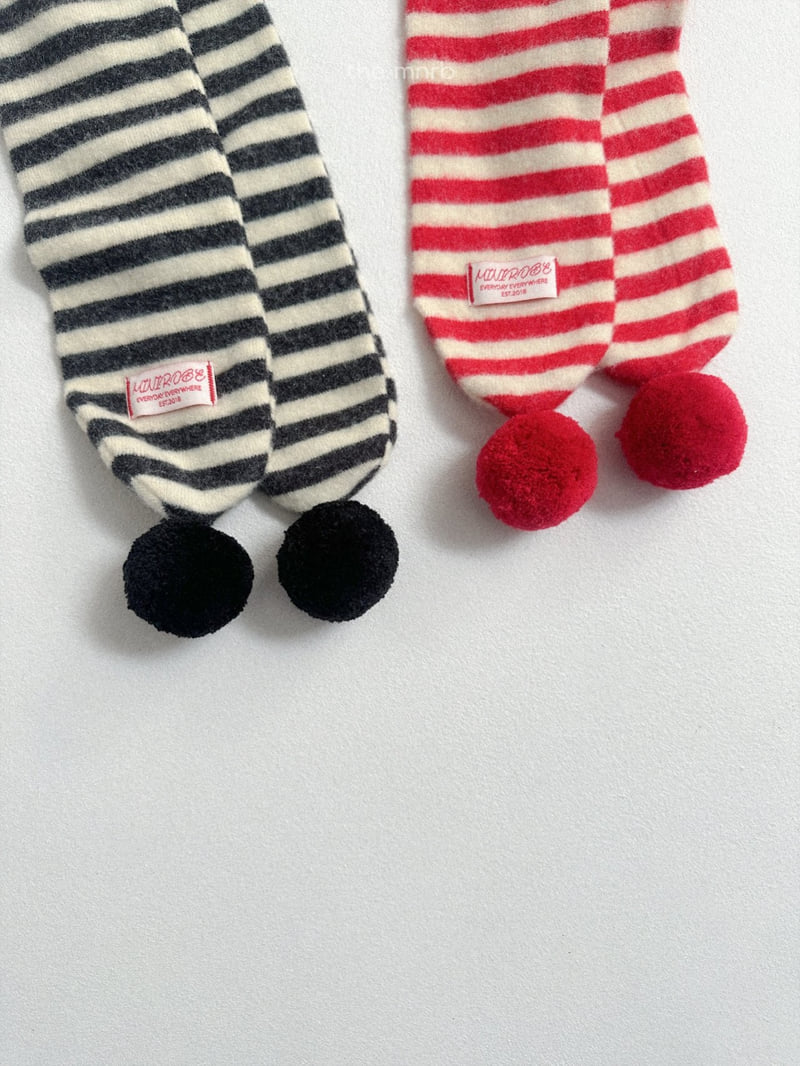 Mini Robe - Korean Baby Fashion - #babyfashion - Pom Pom Muffler - 5