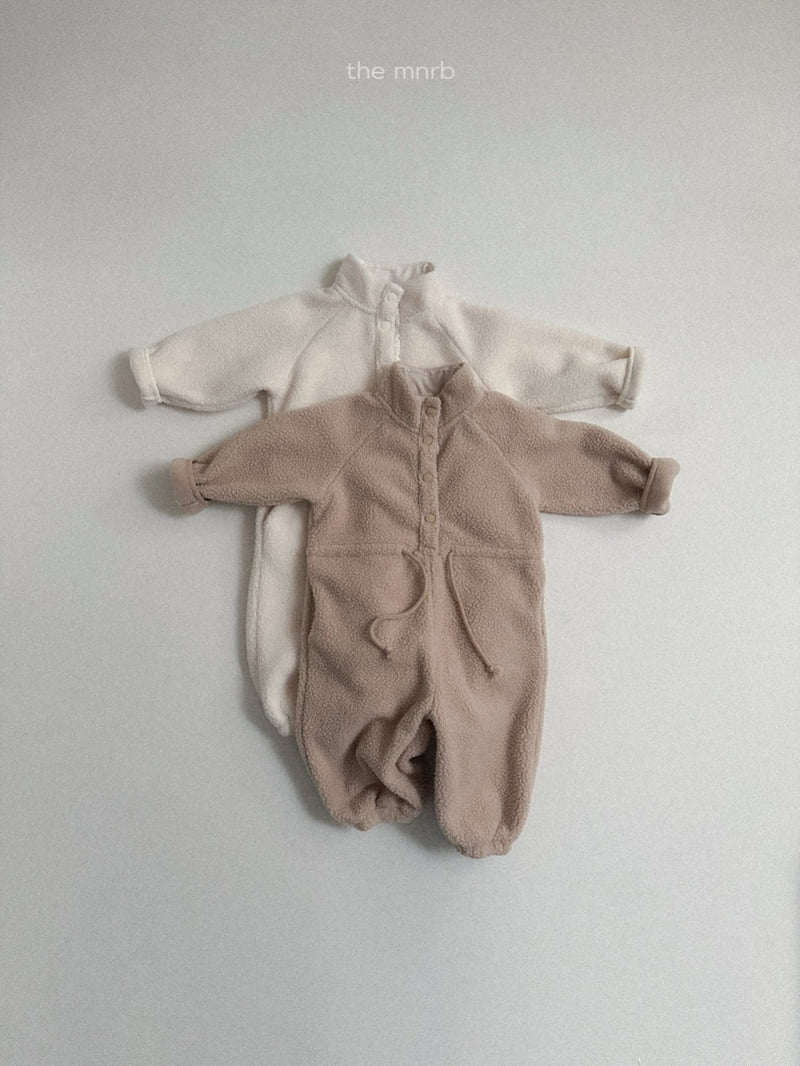 Mini Robe - Korean Baby Fashion - #babylifestyle - Bear Fleece Jumpsuit