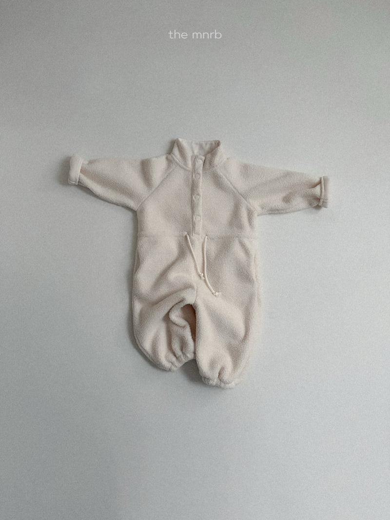 Mini Robe - Korean Baby Fashion - #babyoutfit - Bear Fleece Jumpsuit - 5