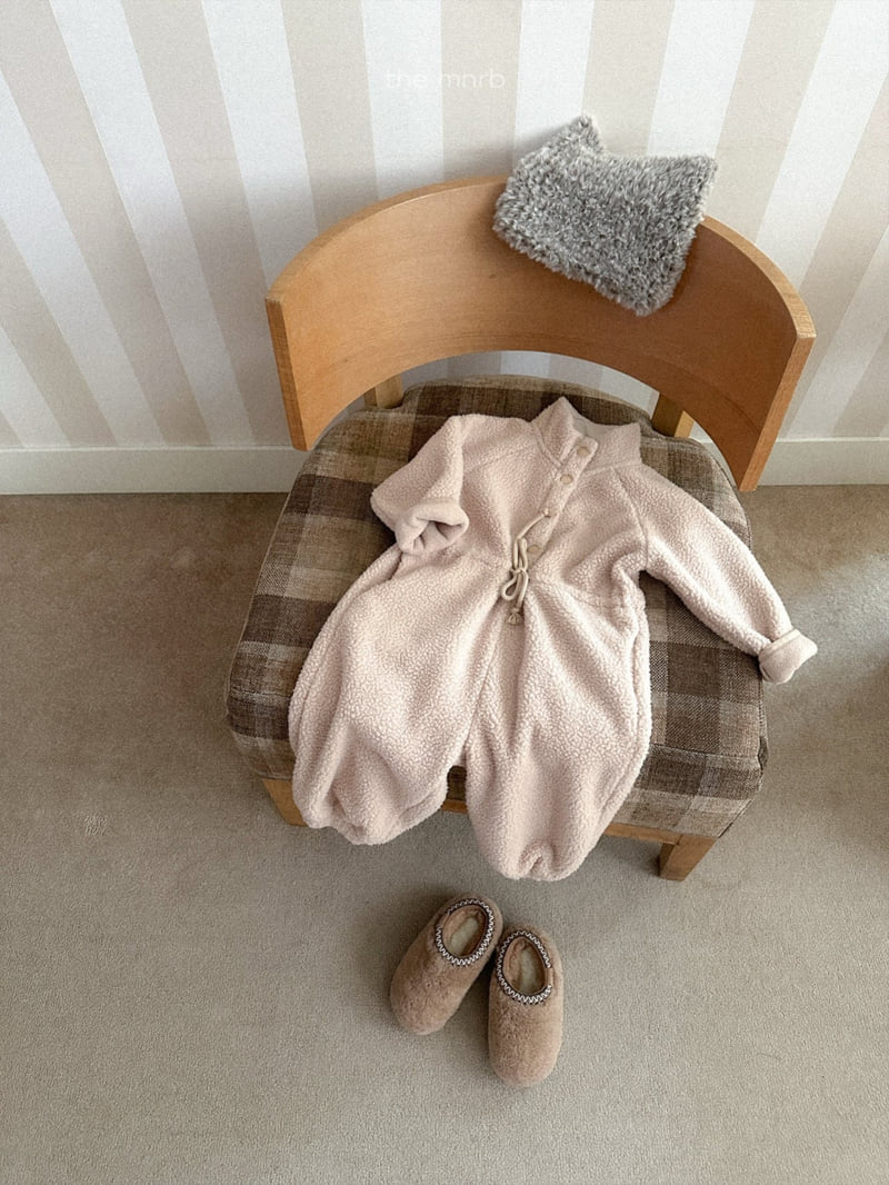 Mini Robe - Korean Baby Fashion - #babywear - Bear Fleece Jumpsuit - 6