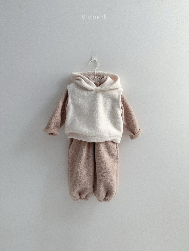 Mini Robe - Korean Baby Fashion - #onlinebabyshop - Bear Fleece Jumpsuit - 8