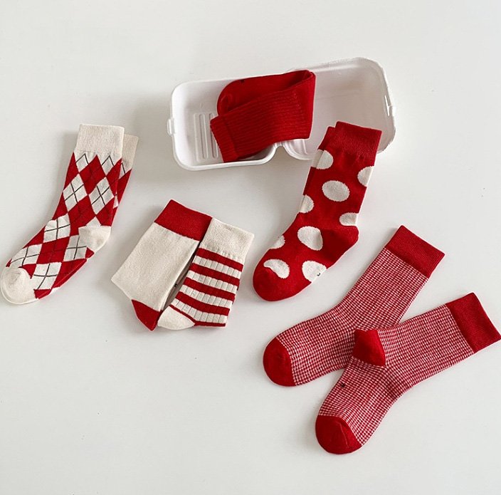 Miso - Korean Children Fashion - #childofig - Red Socks Set - 3