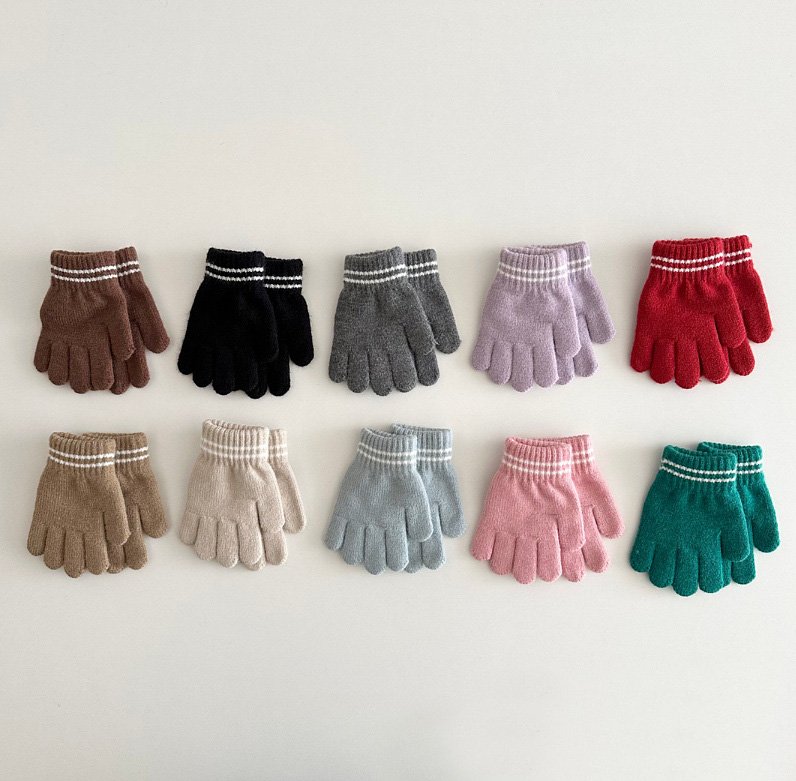 Miso - Korean Children Fashion - #childofig - Two-Line Finger Gloves