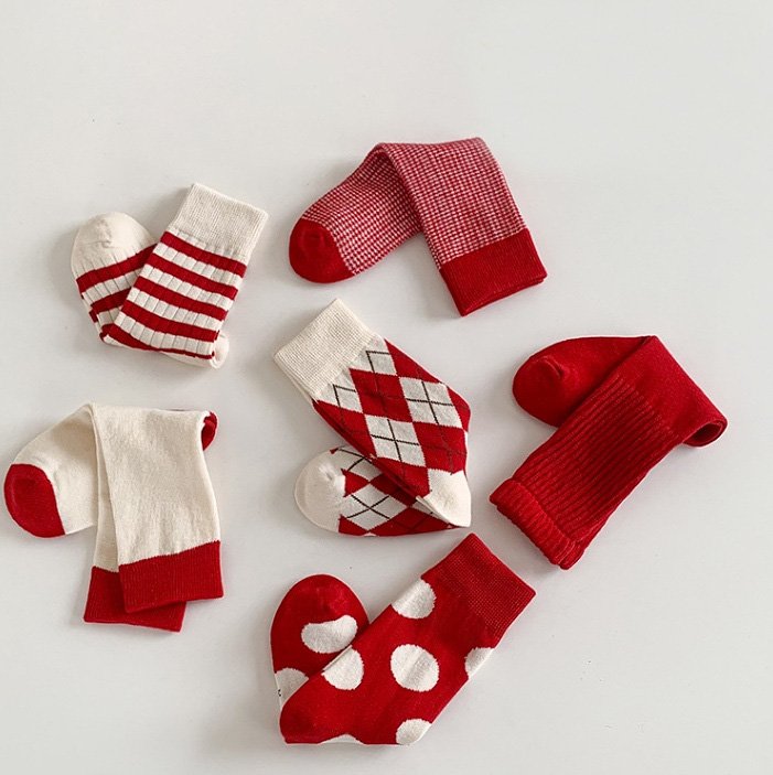 Miso - Korean Children Fashion - #childofig - Red Socks Set - 4