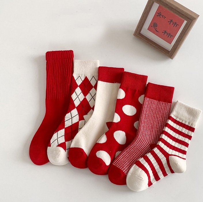 Miso - Korean Children Fashion - #designkidswear - Red Socks Set - 5