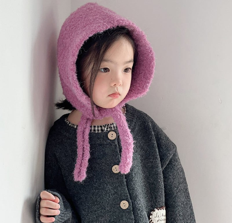 Miso - Korean Children Fashion - #designkidswear - Marron Hooded Earflap Hat - 2
