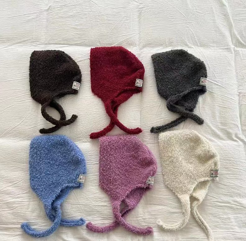Miso - Korean Children Fashion - #discoveringself - Marron Hooded Earflap Hat - 3